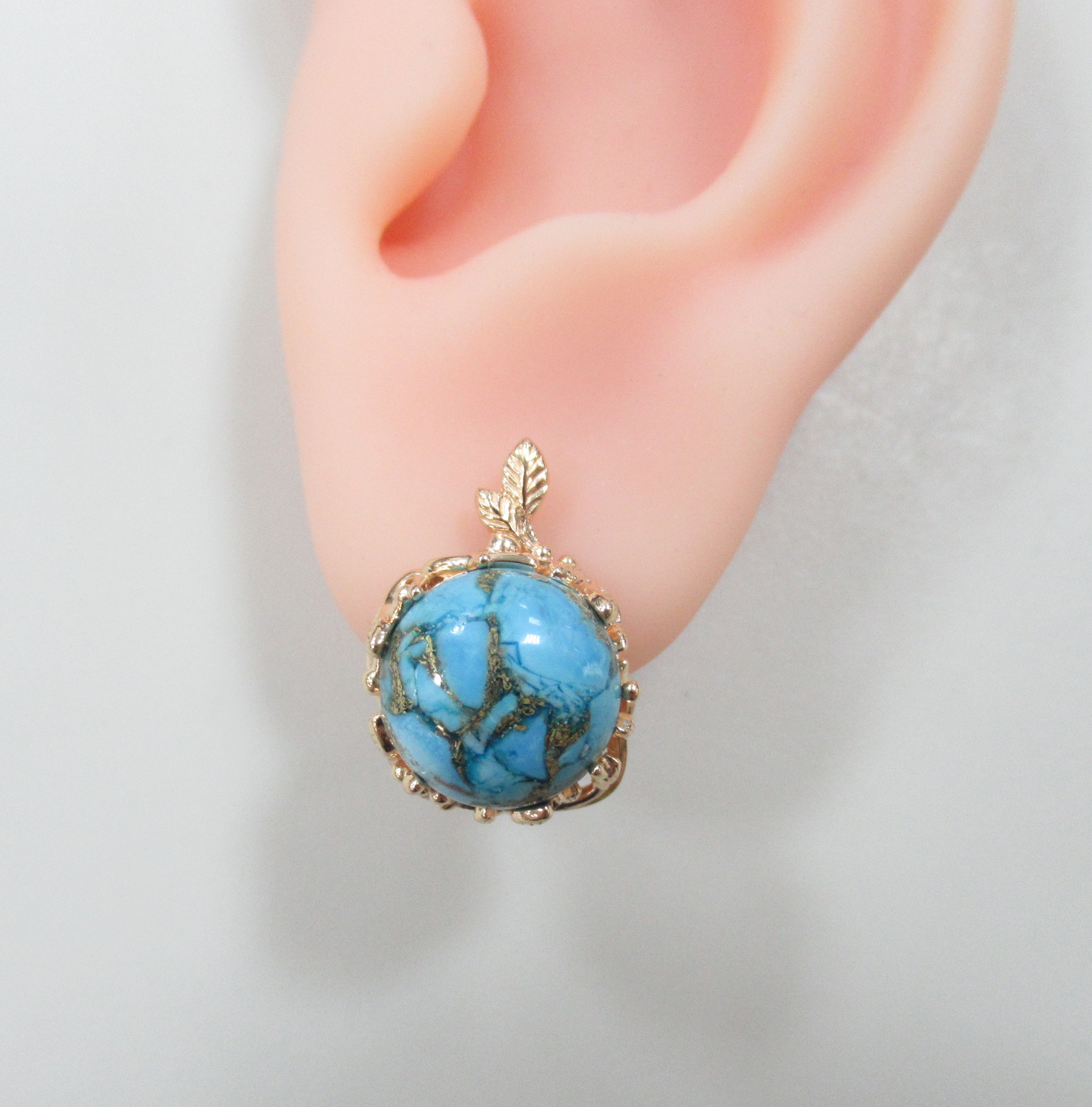 Серебряные серьги с бирюзой